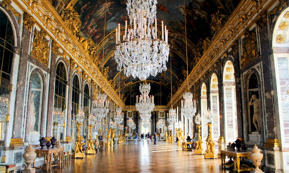 Hall of Mirrors inside the Palace of Versailles