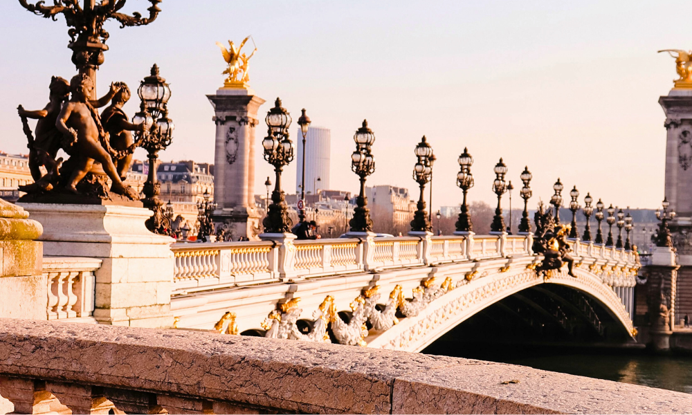 Pont Alexandre III, elegant bridge spanning the Seine River in Paris